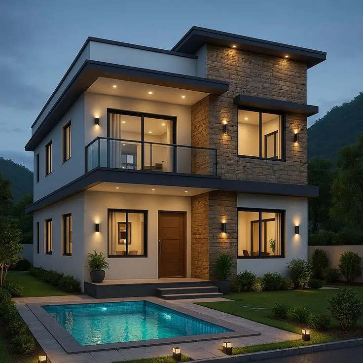 Refined luxury interior finish and material atmosphere within a Mimshack residence